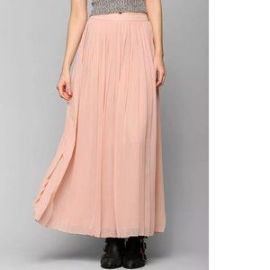Urban Outfitters Sparkle & Fade Pleated Chiffon Maxi Skirt
